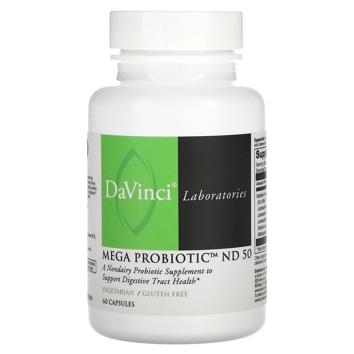 Supliment alimentar, DaVinci Laboratories, Mega Probiotic ND 50, 60 capsule
