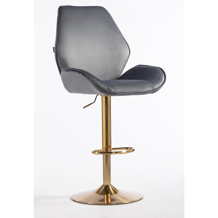 Scaun de birou, Votana, HR350W, Catifea, Baza Aurie, Grafit