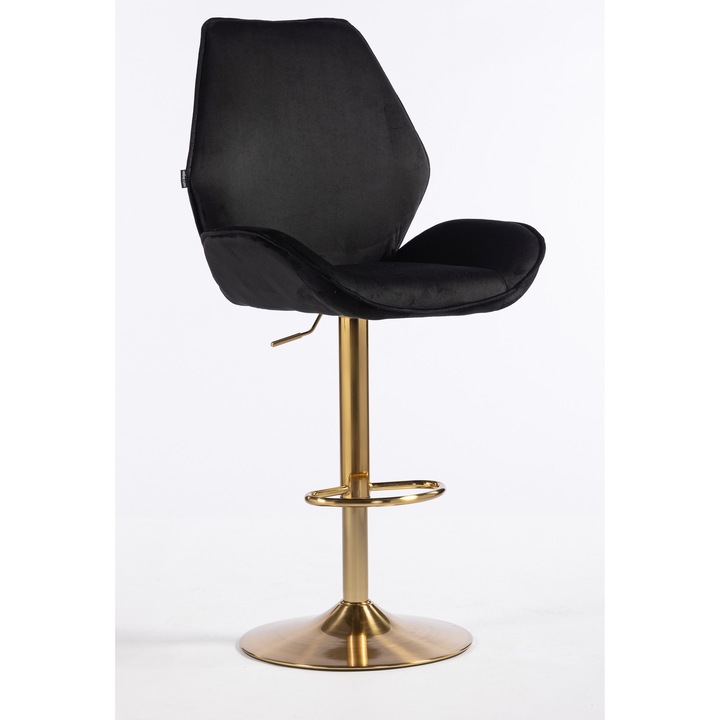 Scaun de birou, Votana, HR350W, Catifea, Baza Aurie, Neagra