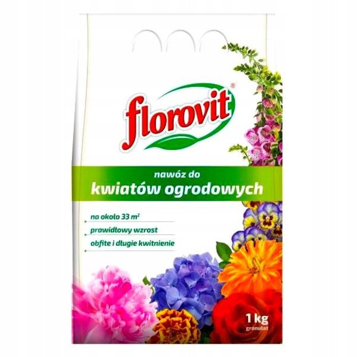 Ingrasamant Pentru Flori De Gradina, Florovit, Granulat, Ingrasamant Complex Npk (Mgo + So3) 11-11-18,5 Cu Fier Si Mangan, Rezistenta La Boli Si Inghet, Inflorire Abundenta, 1 Kg