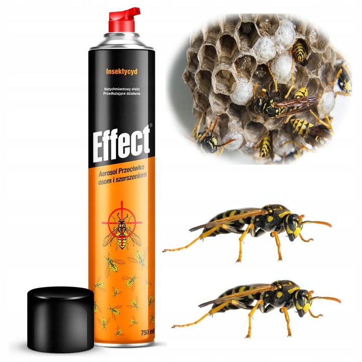 Aerosol insecticid Effect, 750ml, pentru viespi, actiune rapida, efect de lunga durata