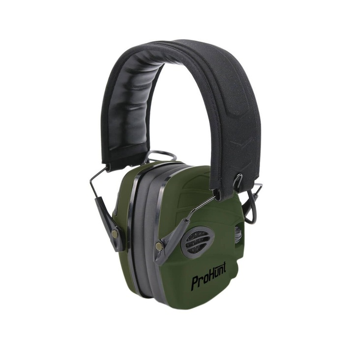 ProHunt, Casca electronica de protectie auz, SNR 25 dB, reglaj 6 niveluri, intrare audio