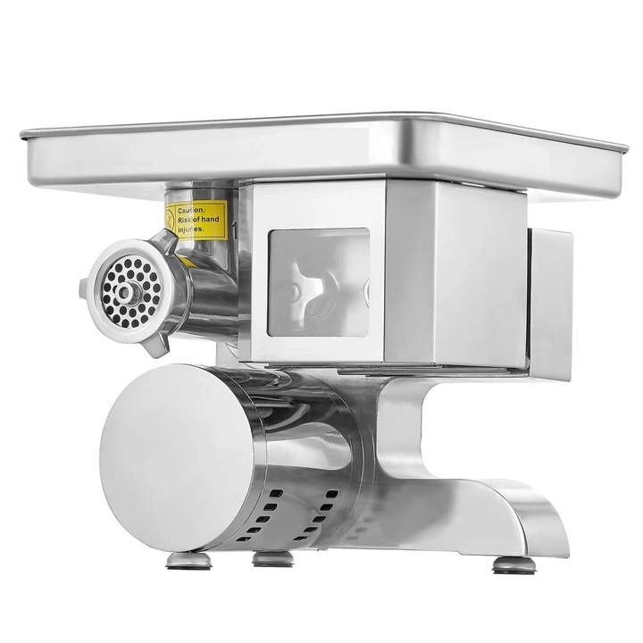 Електрическа месомелачка и резачка за месо 3в1, ножове от неръждаема стомана, 700W, Приставка за наденици, Капацитет 5 кг/мин, №12, 180 об/мин