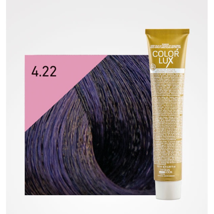 Vopsea de par permanenta Color Lux castaniu violet intens 4.22 100 ml