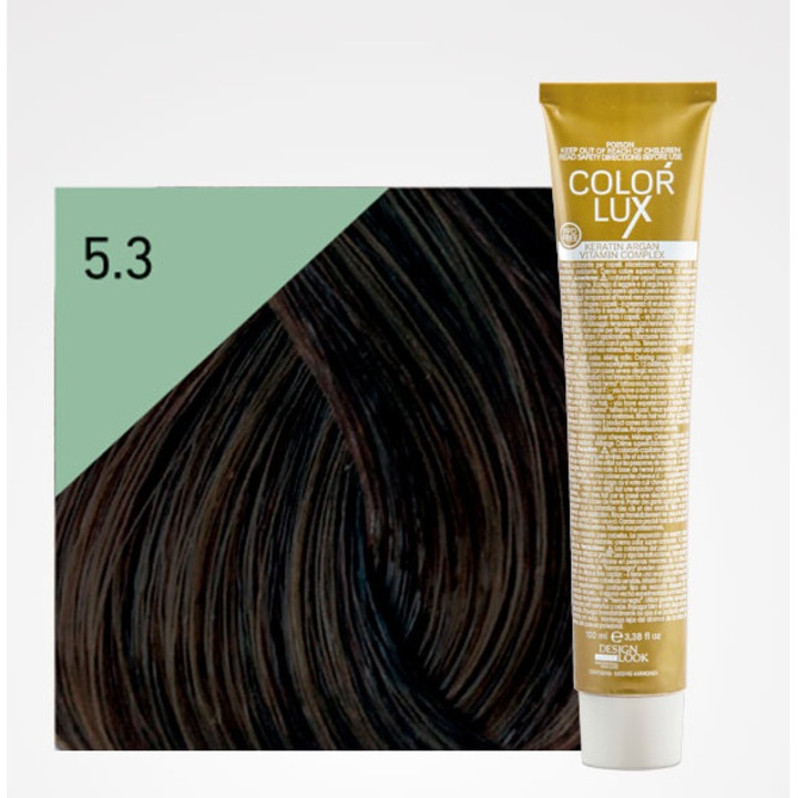 Vopsea de par permanenta Color Lux castaniu auriu deschis 5.3 100 ml