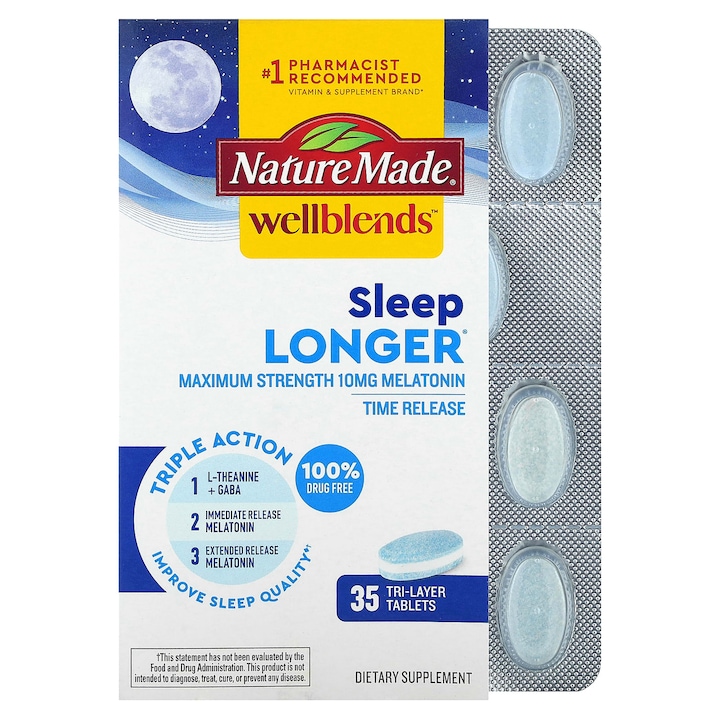 Supliment alimentar, Wellblends, 10 mg melatonina, 35 comprimate