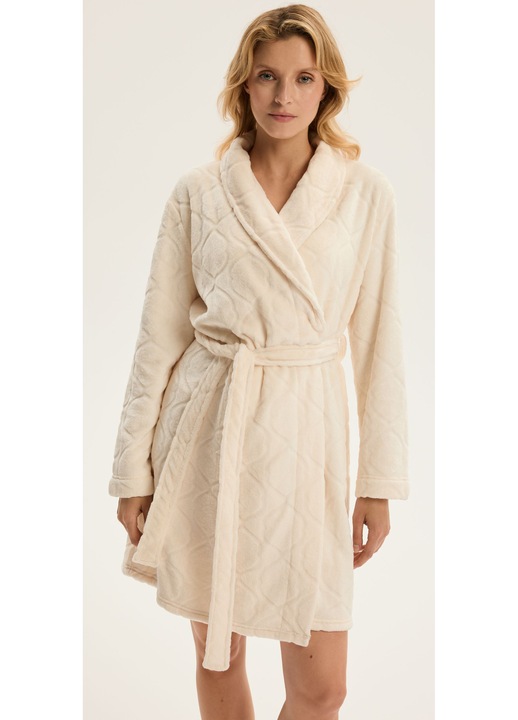 Halat de baie dama Alb Crem Risa Esotiq, Alb