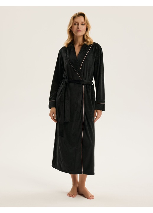 Halat de baie dama Negru Reva 2 Esotiq, Negru