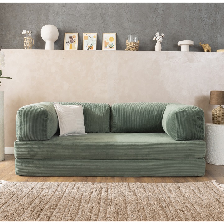 Canapea Flexi Confort Marsah Home, 200X100 cm, nuanta verde