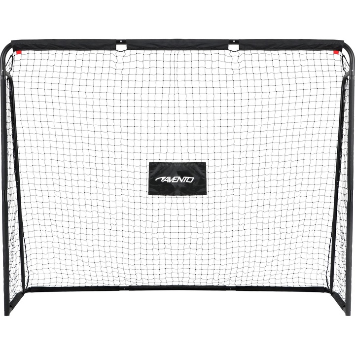 Poarta fotbal din otel Avento Target 300x200x91.5cm, Negru, 300 x 200 x 91.5 cm