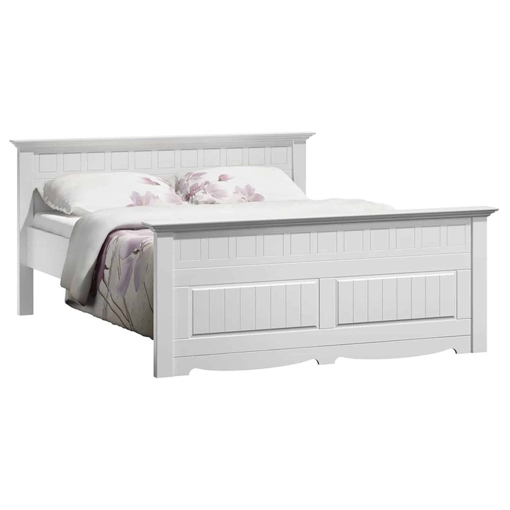 Pat Linea, Lemn Masiv, 90 x 200, Alb