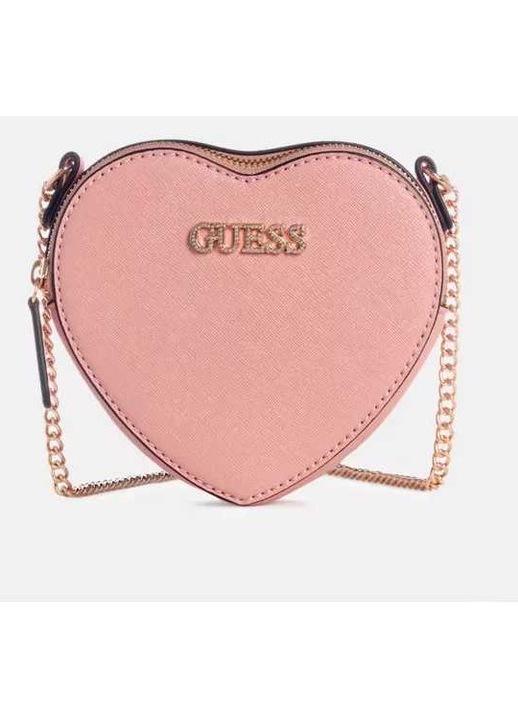 Чанта за рамо, GUESS, Aubrie, розова, 15 x 15 x 5 см