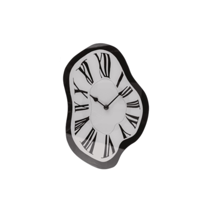 Ceas de perete din sticla, Timp de topire, 22 x 33 x 4 cm