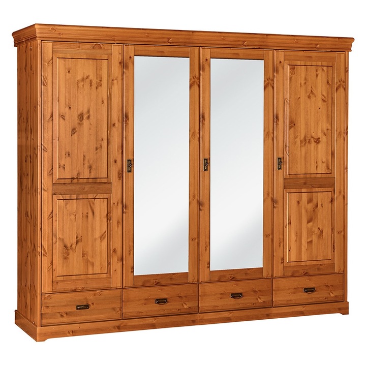 Dulap Florence, Lemn Masiv, 253x62x218cm, Natur