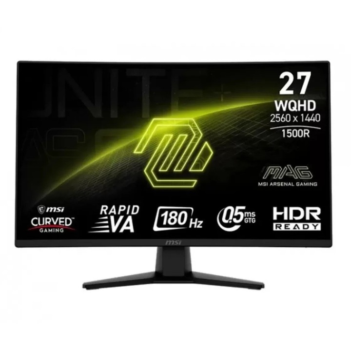 Monitor, MSI, MAG 274F, 200Hz, IPS, 0.5ms, Full HD, 27 col, Fekete