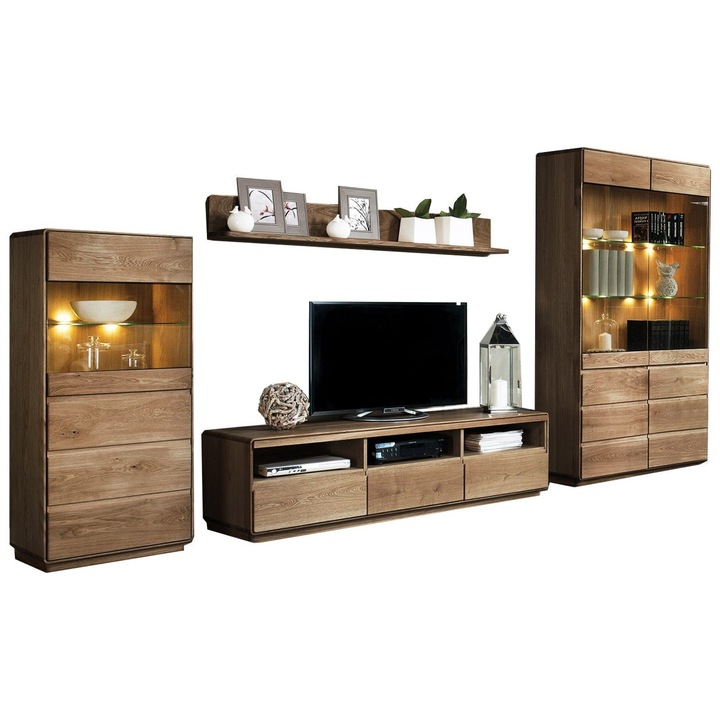 Set Living Serena, Stejar Masiv, 4 Piese