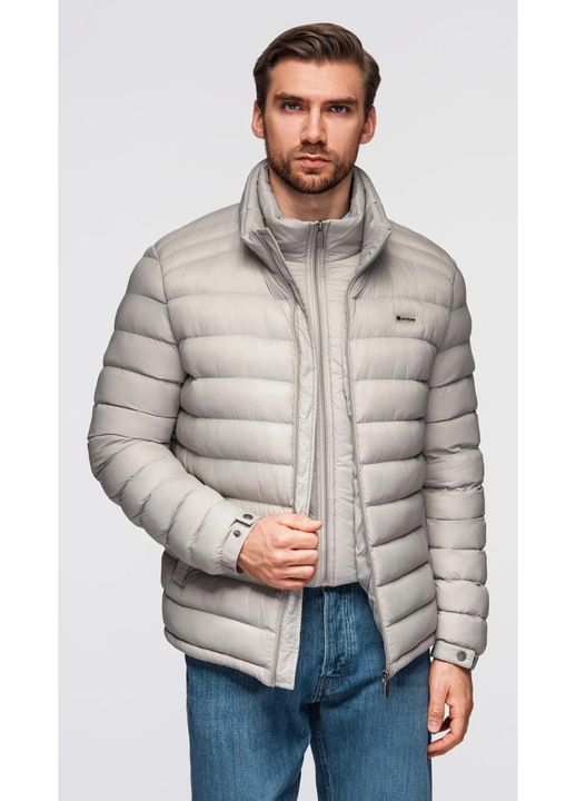 Яке с висока яка OMBRE, Светло сив