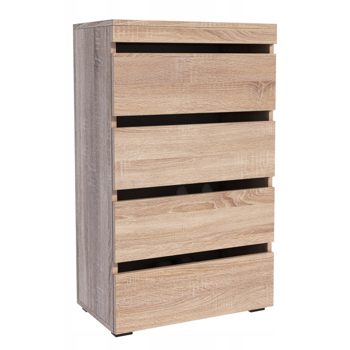 Per La Vita Figaro cipősszekrény, 4 ajtófront, felülről nyíló, 60x103,8x37 cm, sonoma színű