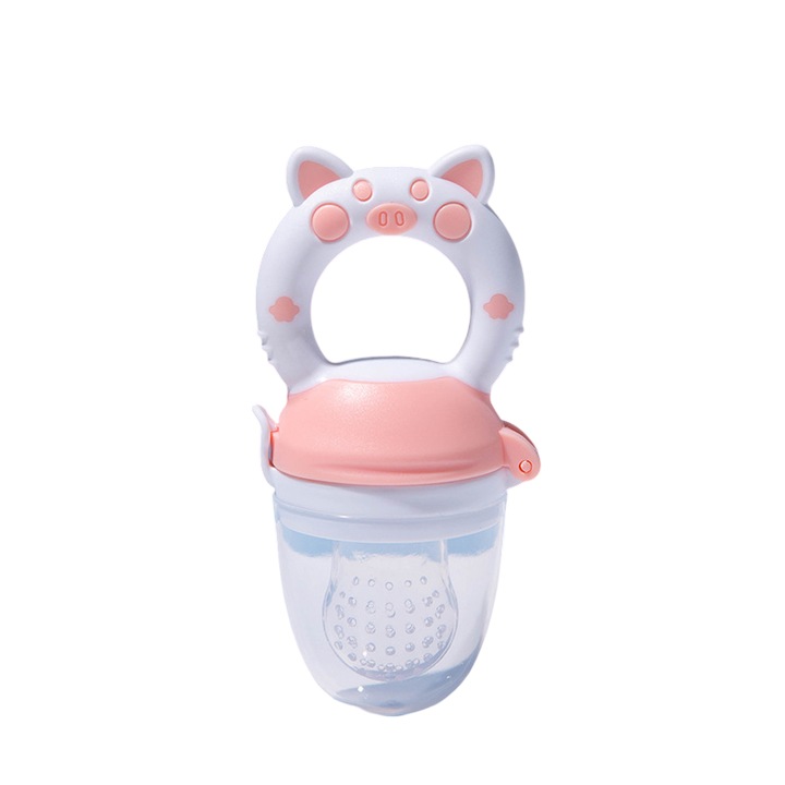 Залъгалка GermaNova™ за плодове и зеленчуци, Мек силикон, за захранване, Розов