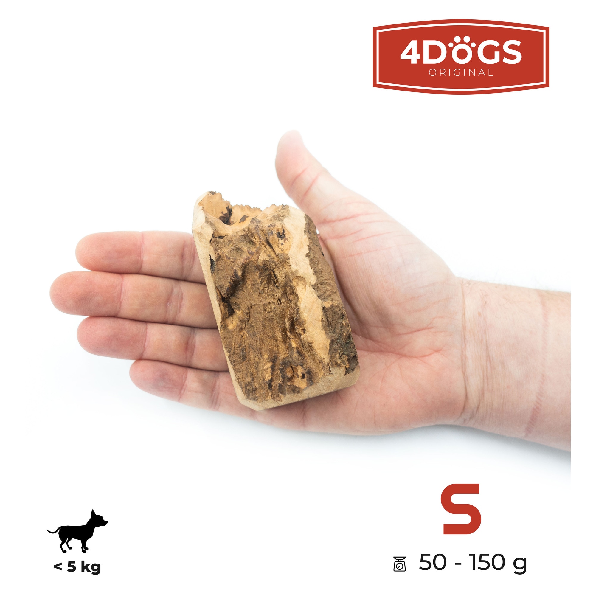 Hrana de mestecat din radacina, 4DOGS ORIGINAL, dimensiune S, pentru ...