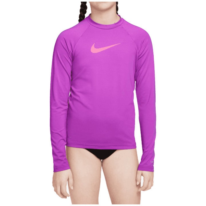 Bluza de inot pentru copii Nike Swim Hydroguard, marimea XS, Roz