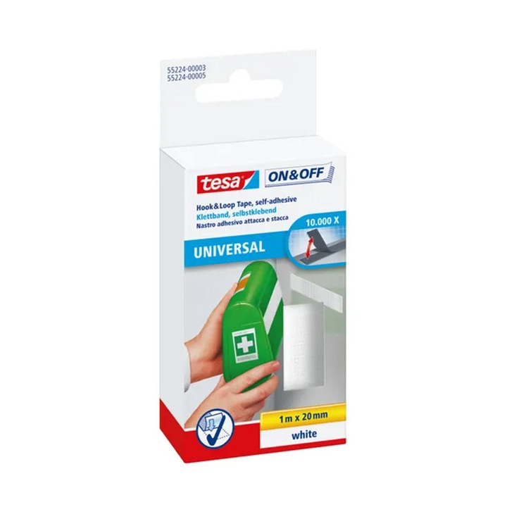 Cconnector tip-arici banda Tesa, 20mm x 1000mm, transparent