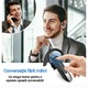 Casca Bluetooth Wireless New Bee LC-B45, Cu husa, Functie activa de reducere a zgomotului din exterior, Autonomie baterie 20 ore vorbire, Conectare la doua dispozitive simultan, Incarcare rapida, Bluetooth 5.0, Sunet HD, Culoare Negru