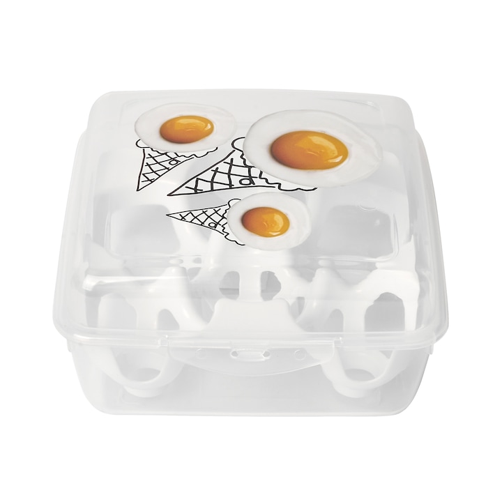 Кутия за храна TADAR, контейнер за 6 яйца, 15x15см