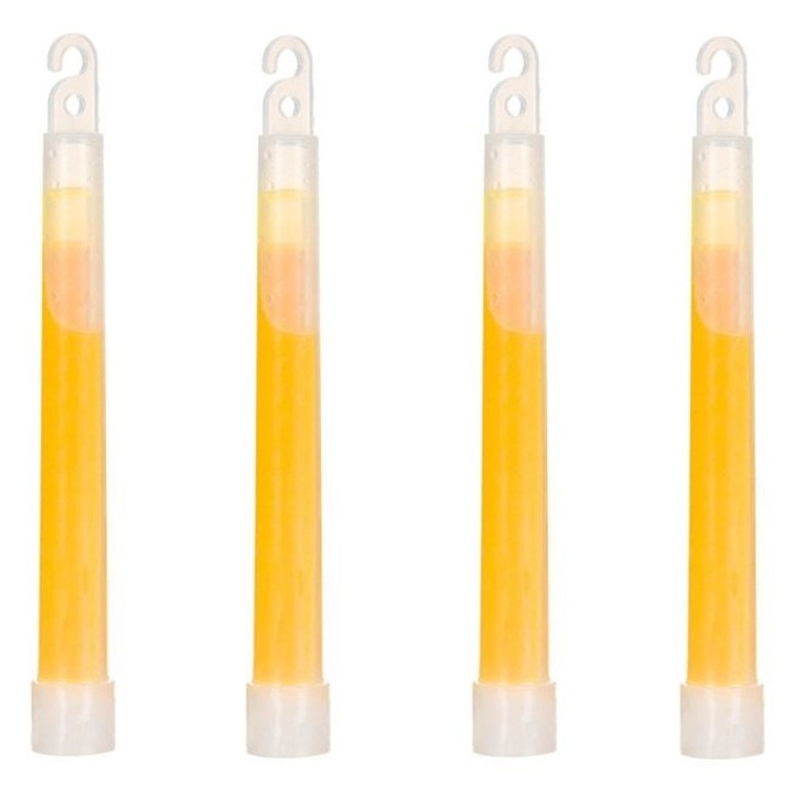 Set 4 Stick Luminos Fosforescent 15cm, galben