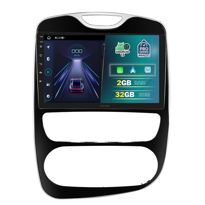 Navigatie Renault Clio 4 (2012-2019) dedicata, MaxTech® PRO SERIES, 2 GB Ram 32 GB Rom, Carplay & Android auto, Ecran 10” HD Touch, GPS, Wifi, Bluetooth, Radio, USB, EQ, DSP, Waze, Youtube