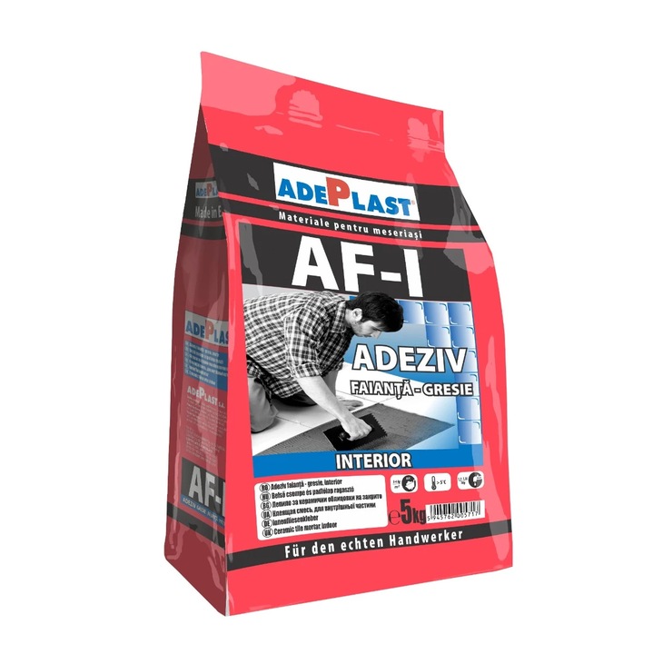 Adeziv gresie si faianta Adeplast AFI, pentru interior, 5 kg