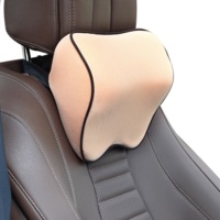 Perna Auto pentru Sustinerea Gatului in Timpul Condusului, din Burete cu Memorie Ortopedic, pentru Scaunul oricarei Masini, Confort si Relaxare pentru Gat si Umeri, Accesoriu Premium pentru Soferi si Pasageri, Crem, PriStyle®