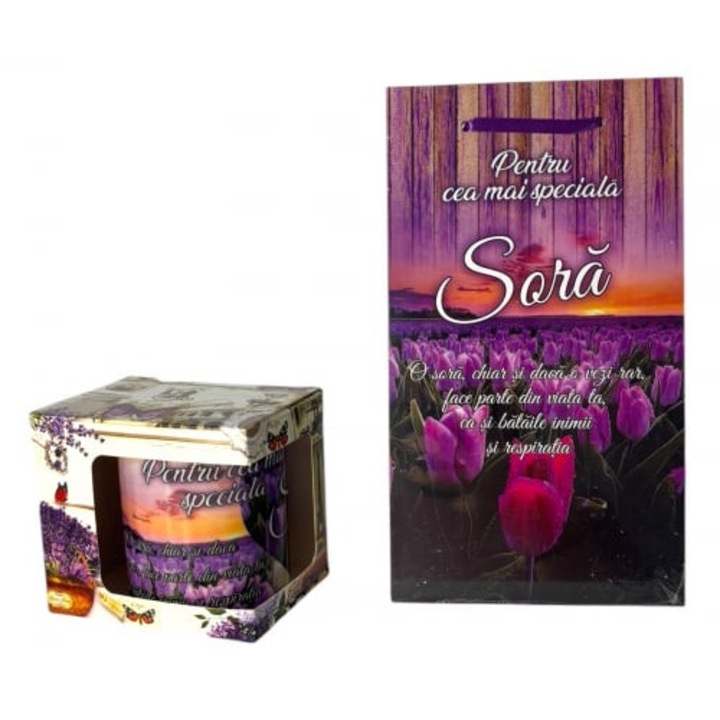 Set cana si tablou "Pentru cea mai speciala sora", Cadou martisor, 1/8 Martie, Ziua Mamei, Ziua Femeii, aniversare, onomastica | 330 ml
