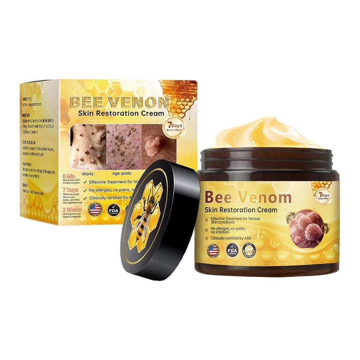 Arckrém méhméreggel, bőrjavítás, revitalizálás