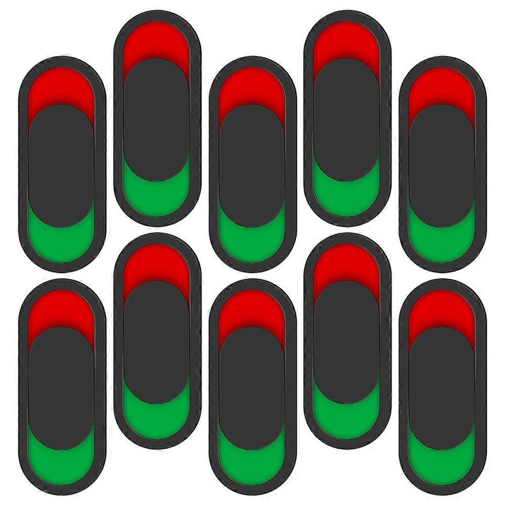 Semn de usa glisant "Vacant/In-use" pentru baie, set de 10 bucati