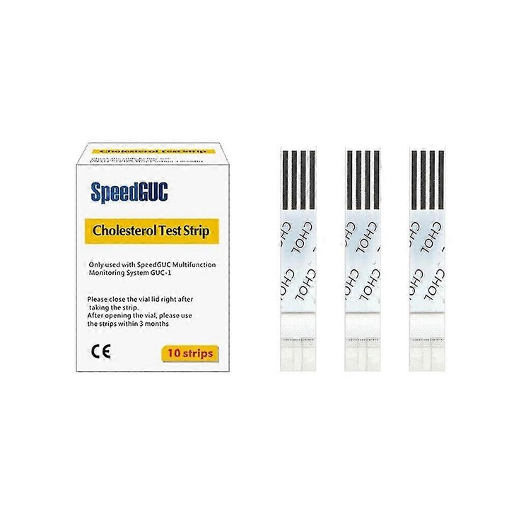 Banda de testare pentru acid uric si colesterol, set 10 bucati