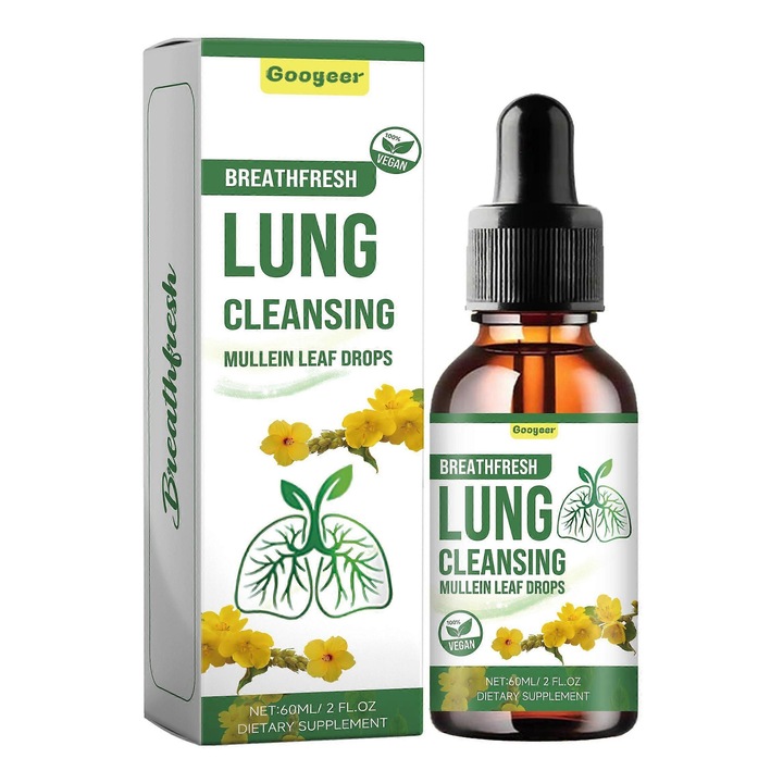 Picaturi din extract de frunze de lumanarica pentru plamani, 60 ml