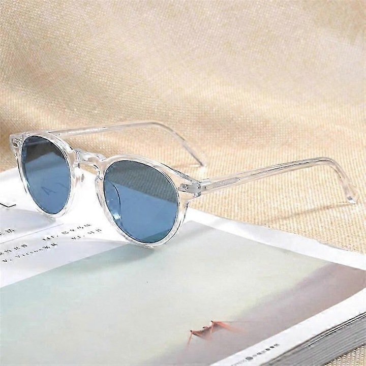 Ochelari de soare unisex Gregory Peck Vintage Polarized OV5186, Clear VS Blue, 47mm