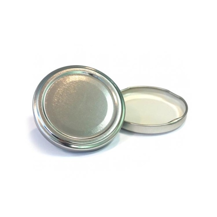 Capac pentru borcane de 200 ml diametru 66mm - ARGINTIU, pachet 50 bucati