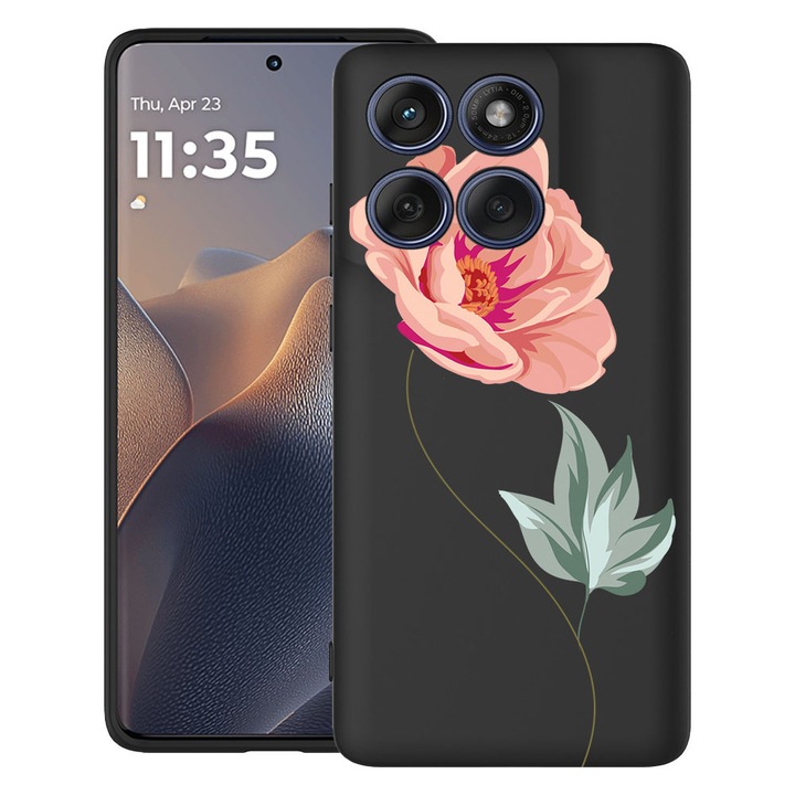 BestCase® Husa pentru Motorola Edge 60 Pro din Silicon Ultra Slim cu Design Rose, 2043681 B 127