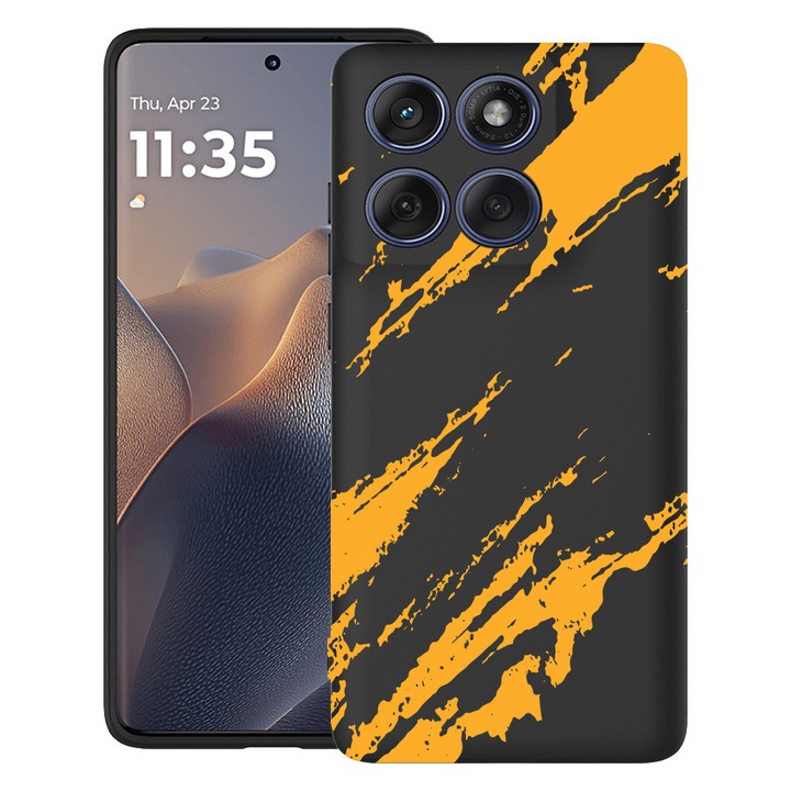 BestCase® Husa TPU Ultra Slim Compatibil cu Motorola Moto G86 Power, cu Design Golden Stripes, 3113067 B 1054