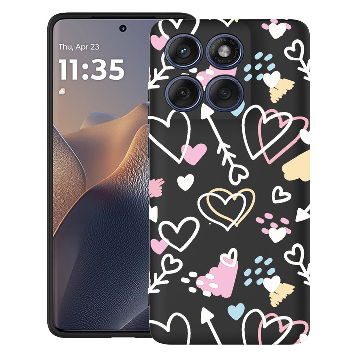 BestCase® Калъф за Motorola Edge 60 Fusion / Edge 60 от Ултратънък Силикон с Дизайн Love Symbols, 2026265 B 764