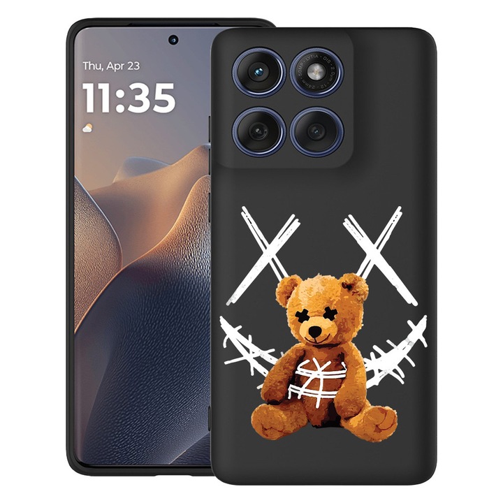 BestCase® Husa TPU Ultra Slim Compatibil cu Motorola Moto G86 Power, cu Design Teddy Bear Smile, 3113067 B 982