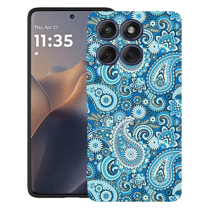 BestCase® Калъф за Motorola Edge 60 Fusion / Edge 60 от Ултра тънък Силикон със Син Нефигуративен Дизайн, 2026265 B 1438