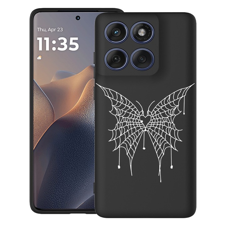 BestCase® Husa TPU Ultra Slim Compatibil cu Motorola Moto G86 Power, cu Design Butterfly, 3113067 B 1042