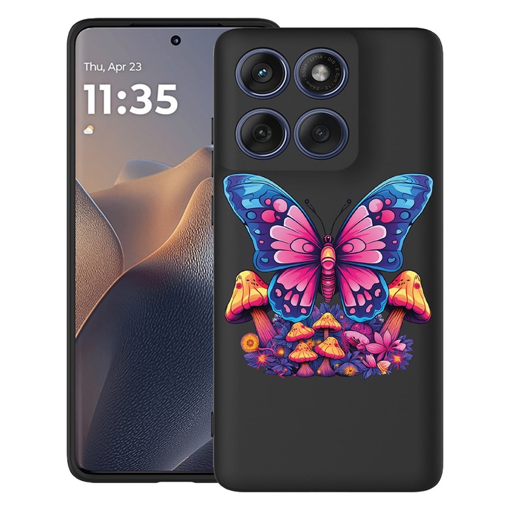 BestCase® Husa TPU Ultra Slim Compatibil cu Motorola Moto G86 Power, cu Design Dream Colors - Butterfly, 3113067 B 1573