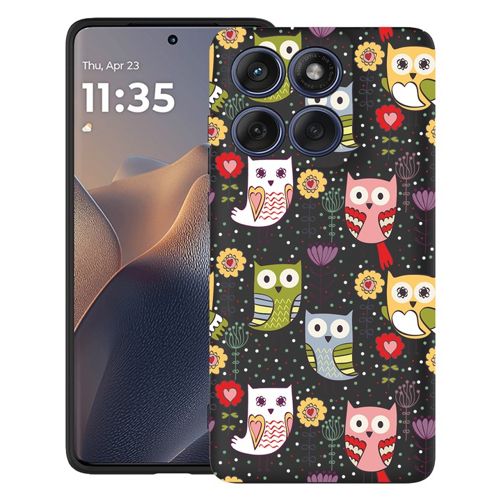 BestCase® Калъф за Motorola Edge 60 Fusion / Edge 60 от Ултратънък Силикон с Дизайн на Бухал, 2026265 B 1437