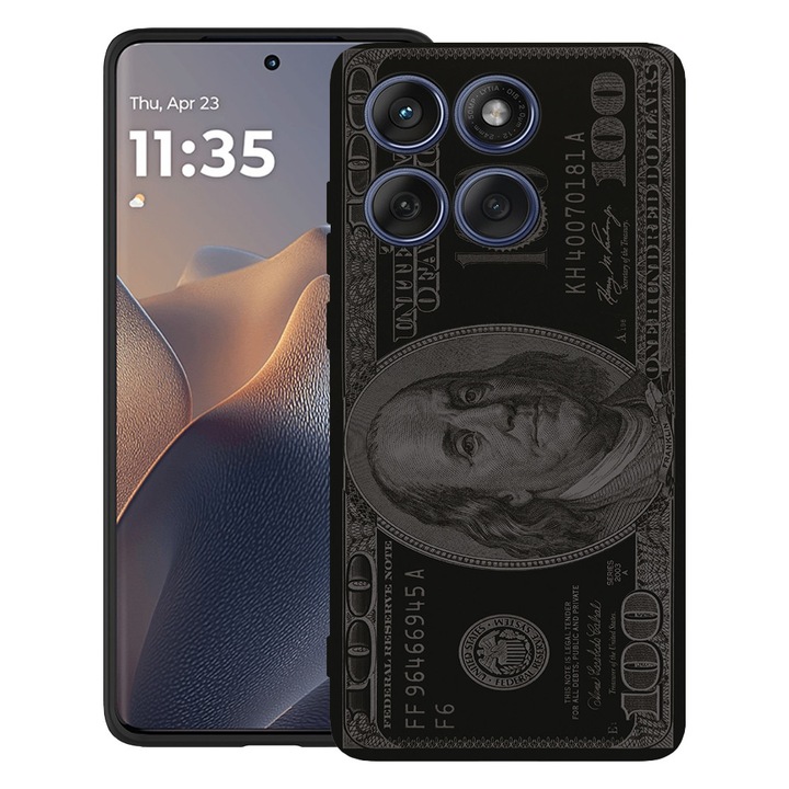BestCase® Калъф за Motorola Edge 60 Fusion / Edge 60 от Ултра Тънък Силикон с Дизайн MR. Franklin 100 долара, 2026265 B 1454