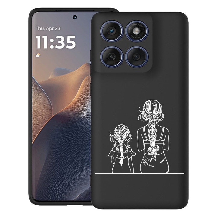BestCase® Ultra Slim TPU tok Motorola Moto G86 Power-kompatibilis, Anya és lánya dizájnnal, 3113067 B 1048