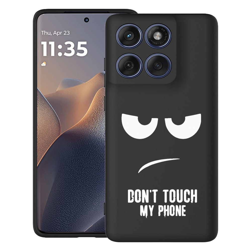 BestCase® Husa pentru Motorola Edge 60 Pro din Silicon Ultra Slim cu Design Don’t Touch My Phone, 2043681 B 90